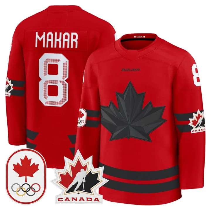 Cale Makar Canada 2026 Olympic Jersey - Red