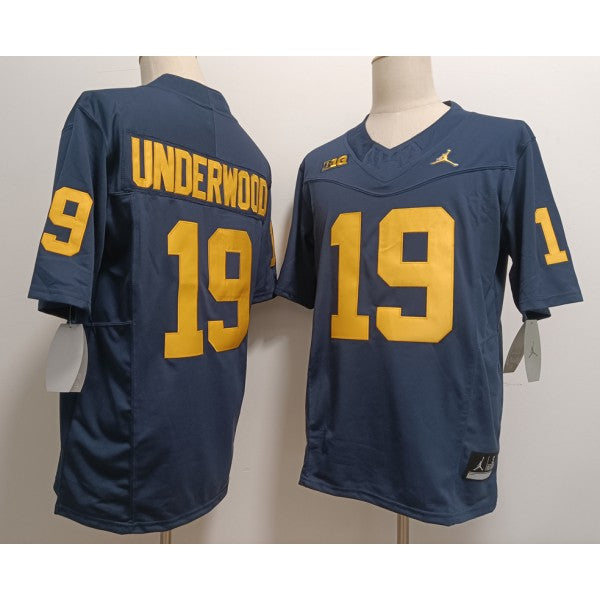 Bryce Underwood Michigan Wolverines Jersey – Navy
