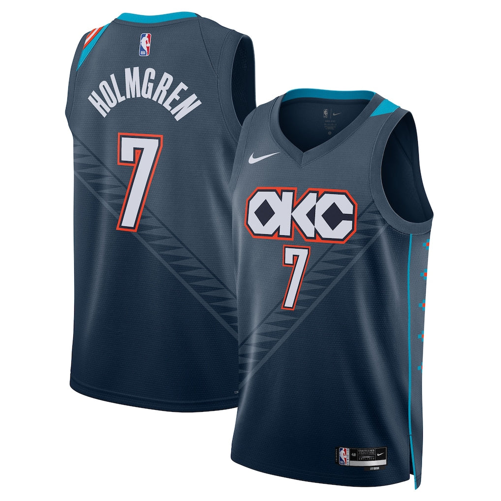 Chet Holmgren Oklahoma City Thunder Unisex 2025/26 Swingman Jersey - Navy - City Edition