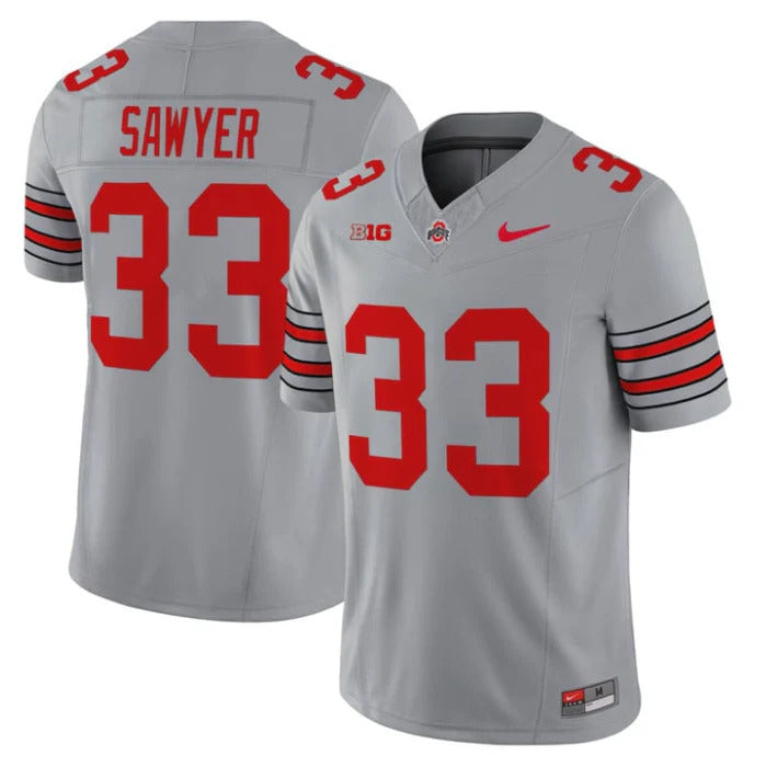 Jack Sawyer Ohio State Buckeyes Jersey – Gray