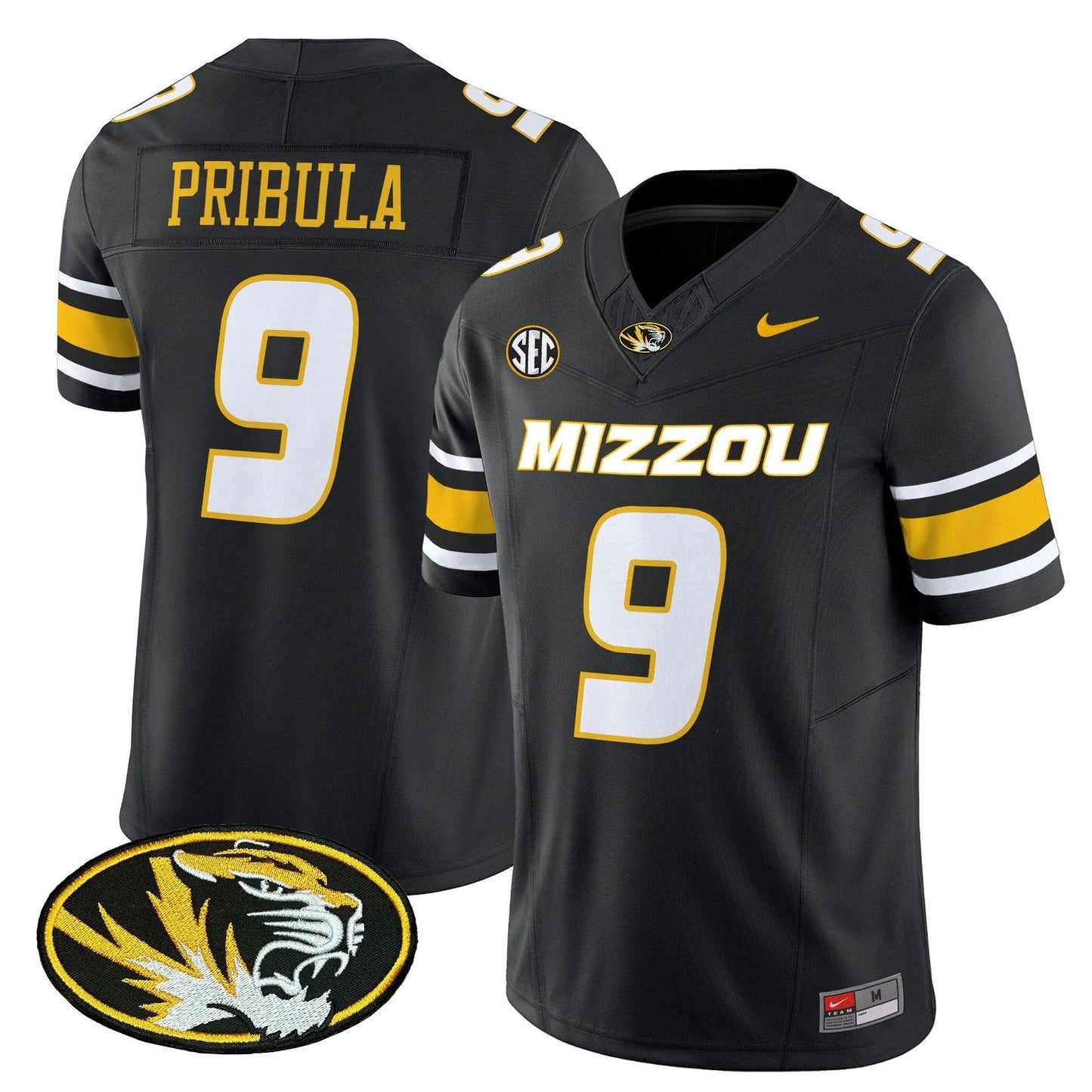 Beau Pribula Missouri Tigers Jersey - Black