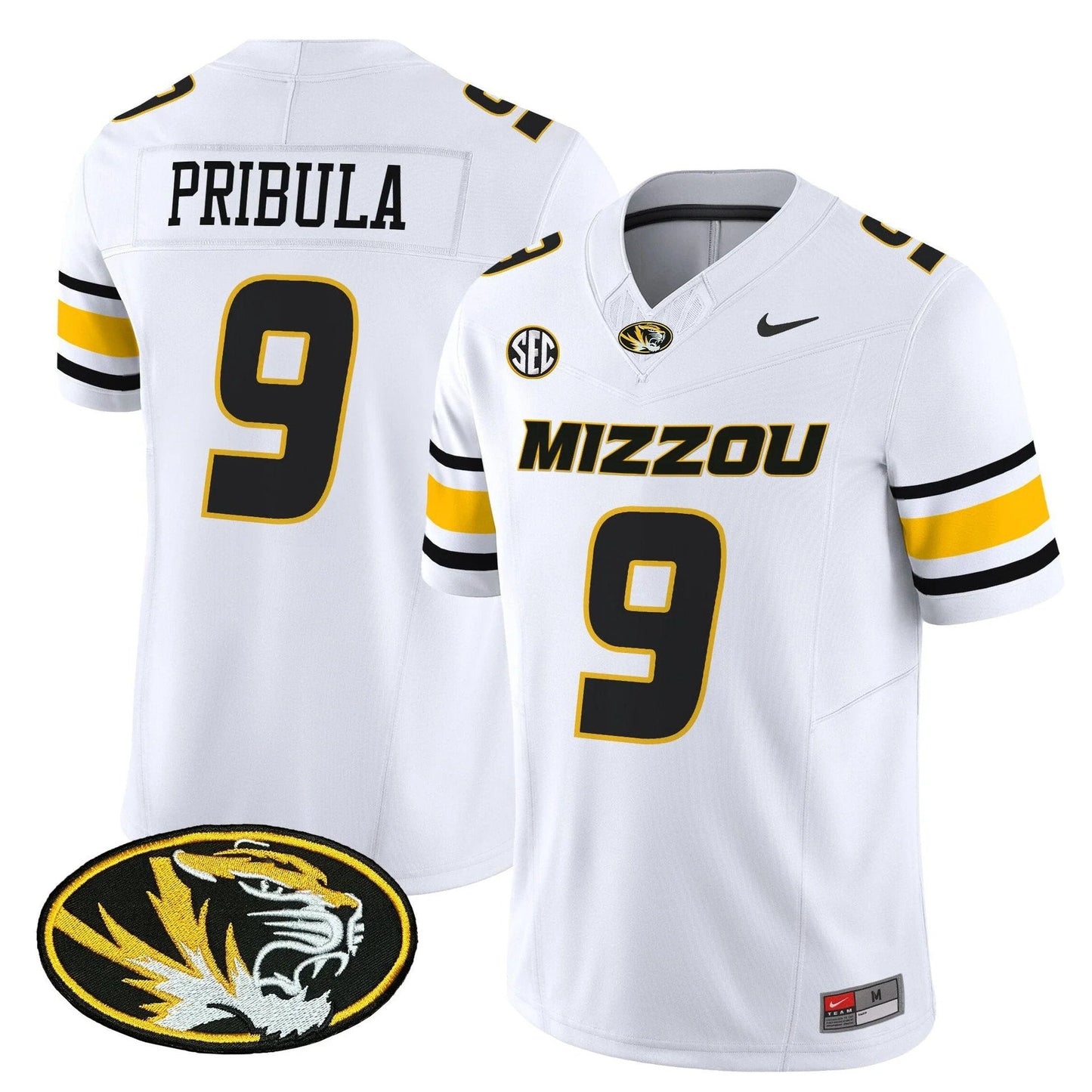 Beau Pribula Missouri Tigers Jersey - White