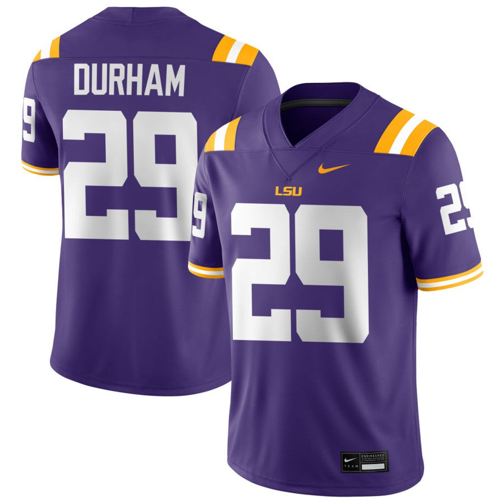Caden Durham LSU Tigers Jersey - Purple