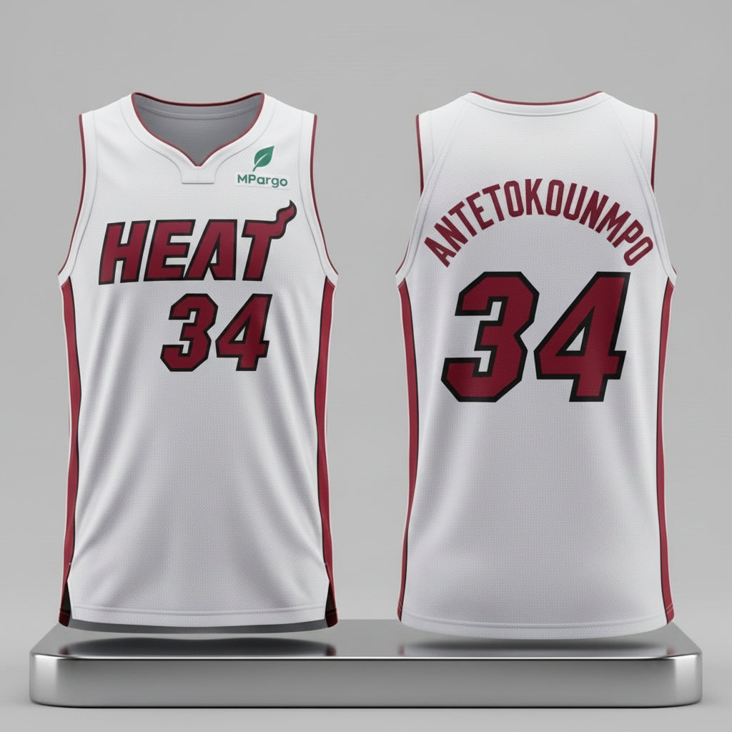 Giannis Antetokounmpo Miami Heat Jersey - White