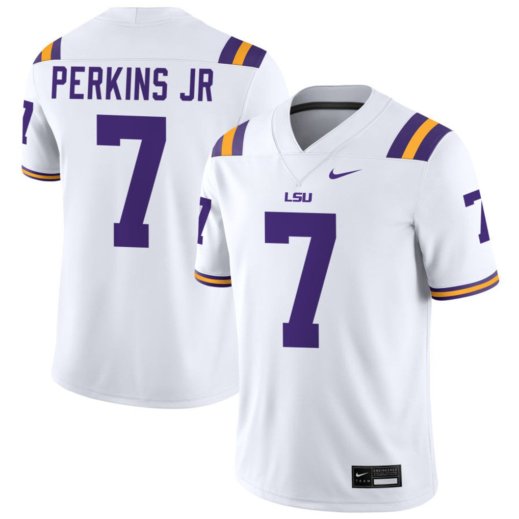 Harold Perkins Jr. LSU Tigers Jersey - White