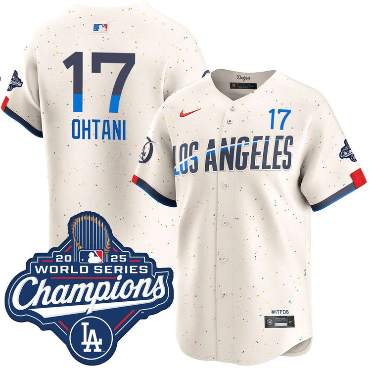 Shohei Ohtani Los Angeles Dodgers City Connect 2025 World Series Champions Limited Jersey - Cream