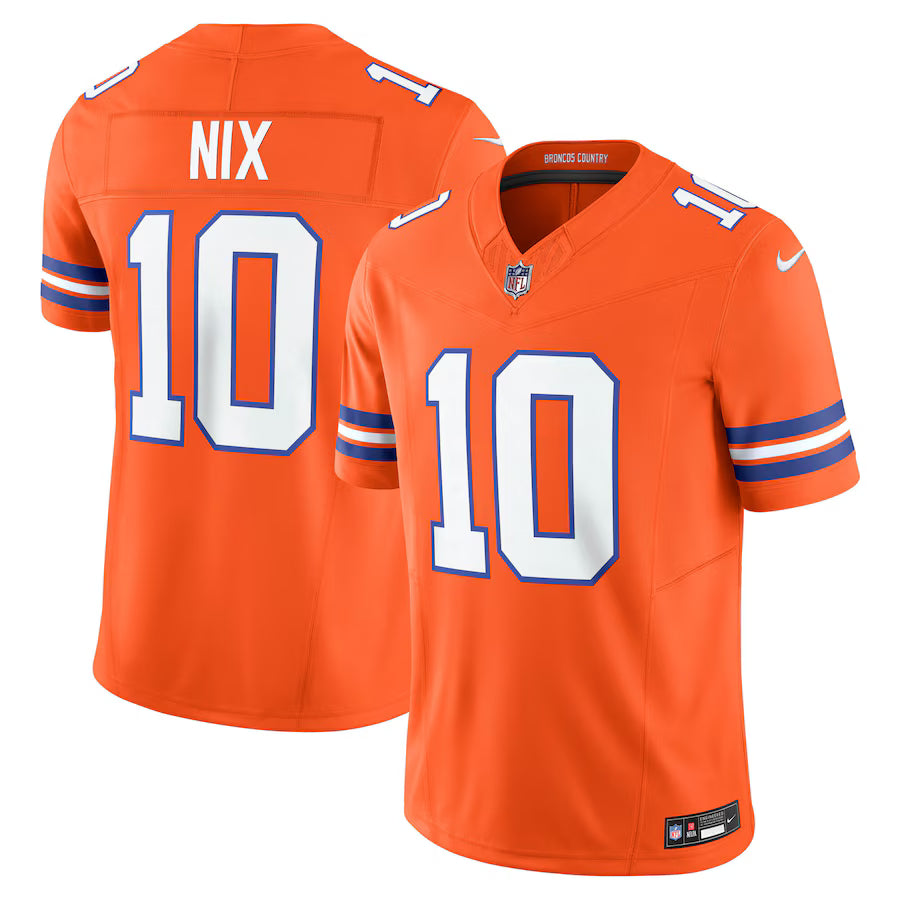 Bo Nix Denver Broncos Alternate Jersey - Orange