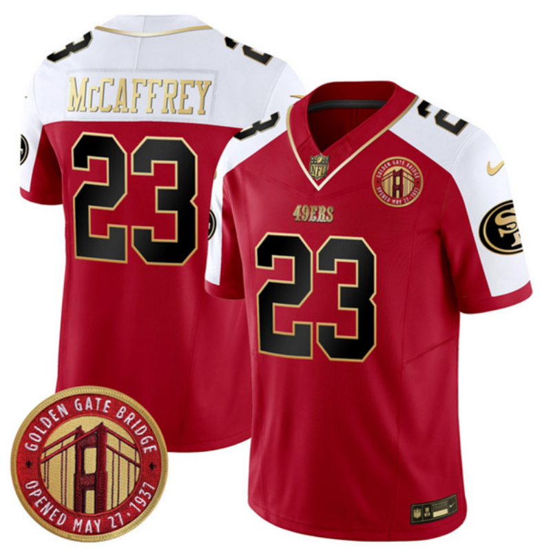 Christian McCaffrey San Francisco 49ers Golden Gate Bridge Jersey - Scarlet