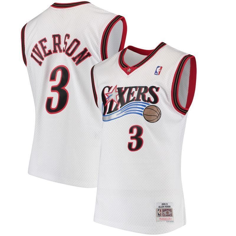 Allen Iverson Philadelphia 76ers 2000/01 Hardwood Classics Jersey - White