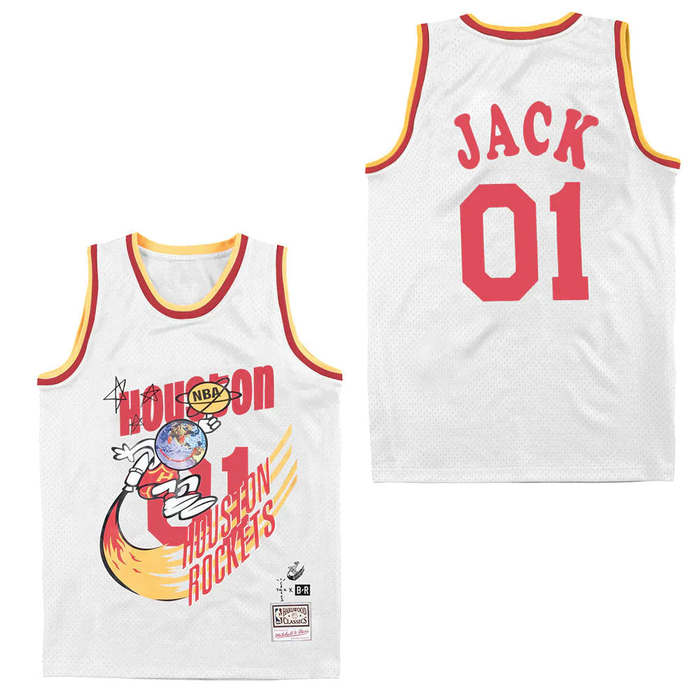 Travis Scott Cactus Jack Houston Rockets Jersey - White