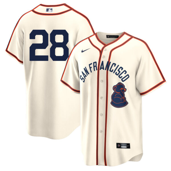 Buster Posey San Francisco Giants 2024 Rickwood Jersey - Cream