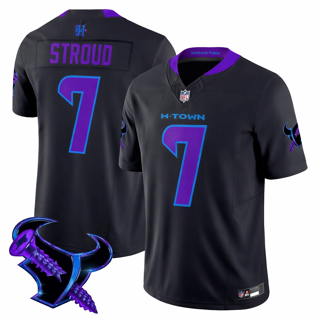 CJ Stroud Houston Texans DJ Screw Special Edition Jersey - Black Purple