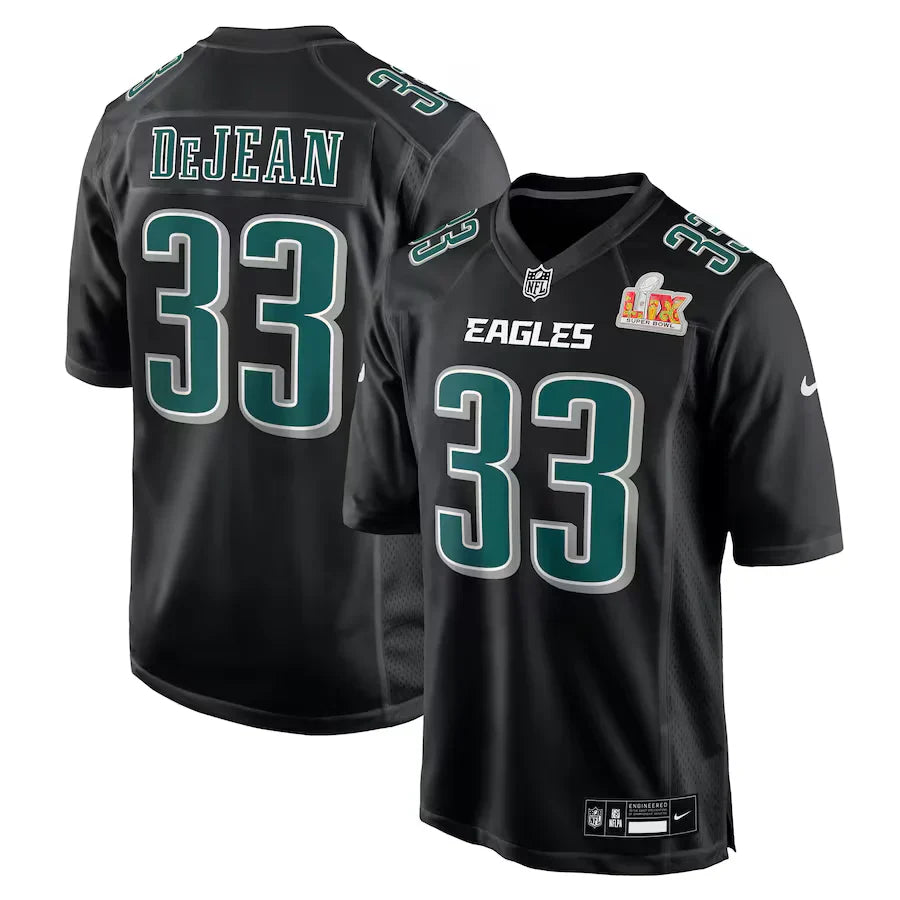 Cooper DeJean Philadelphia Eagles Super Bowl LIX Jersey - Carbon Black