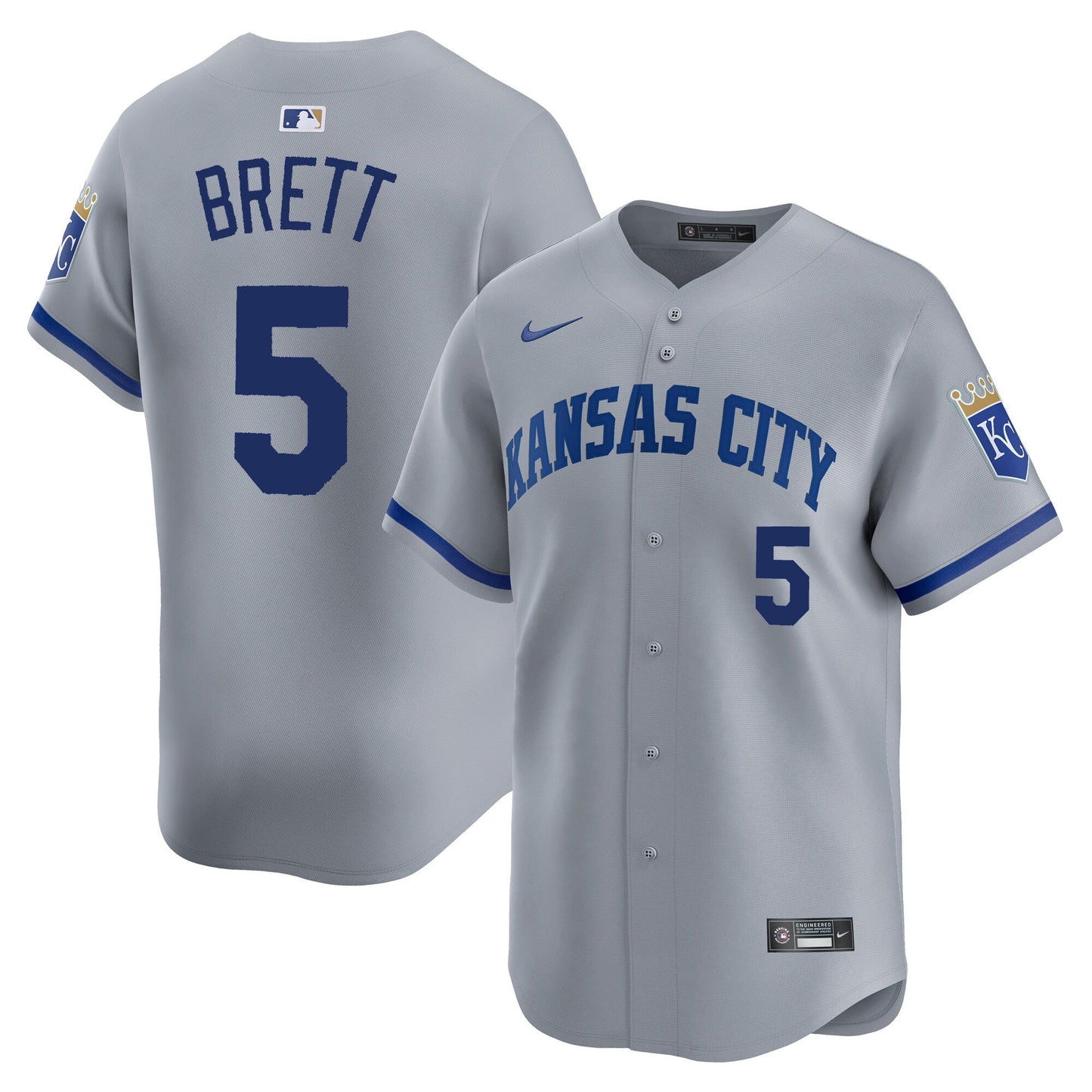 George Brett Kansas City Royals Road Jersey - Gray