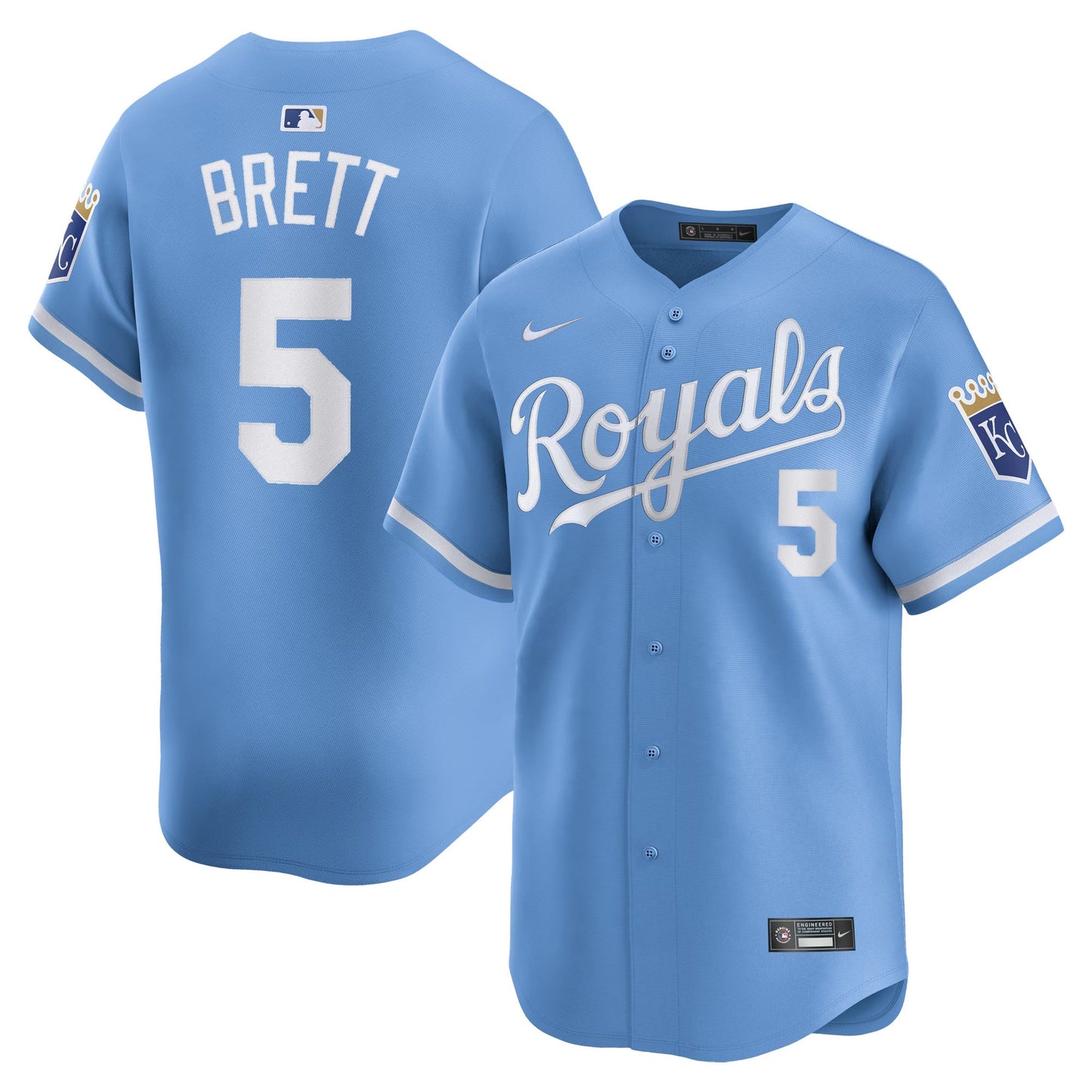 George Brett Kansas City Royals Alternate Jersey - Light Blue