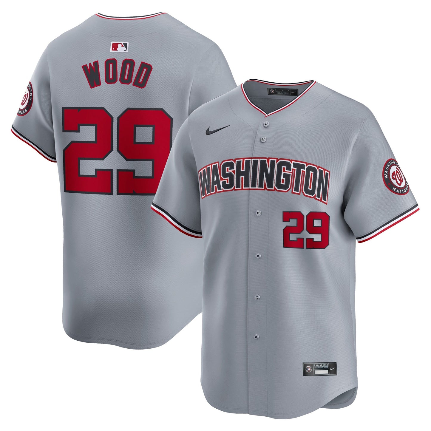 James Wood Washington Nationals Road Jersey - Gray