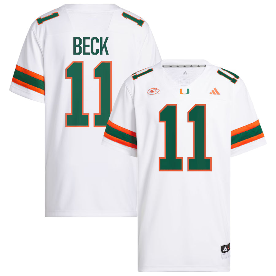 Carson Beck Miami Hurricanes Jersey - White