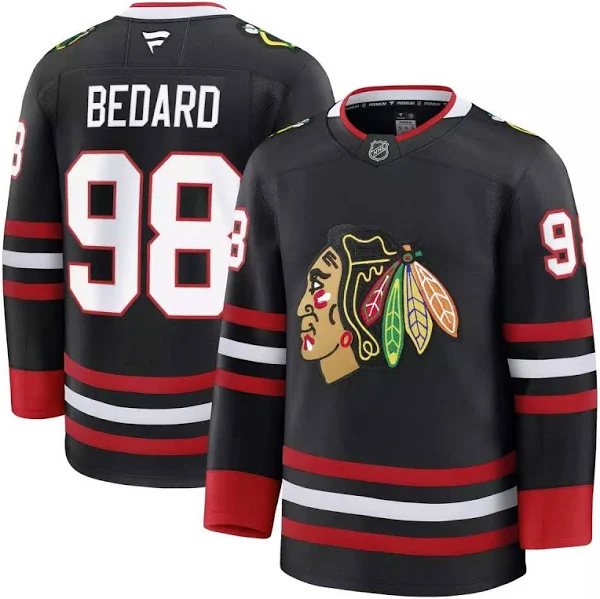 Connor Bedard Chicago Blackhawks Alternate Premium Jersey - Black