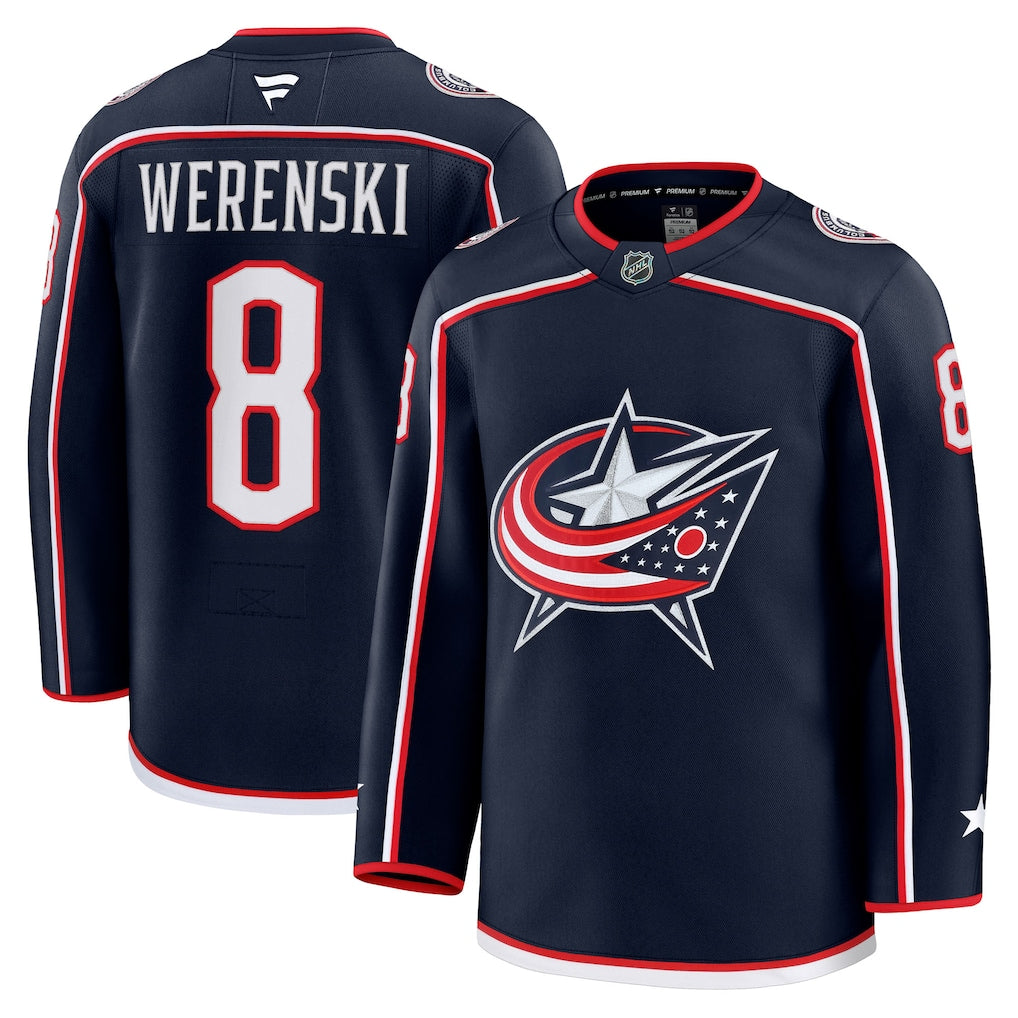Zach Werenski Columbus Blue Jackets Home Premium Jersey - Navy