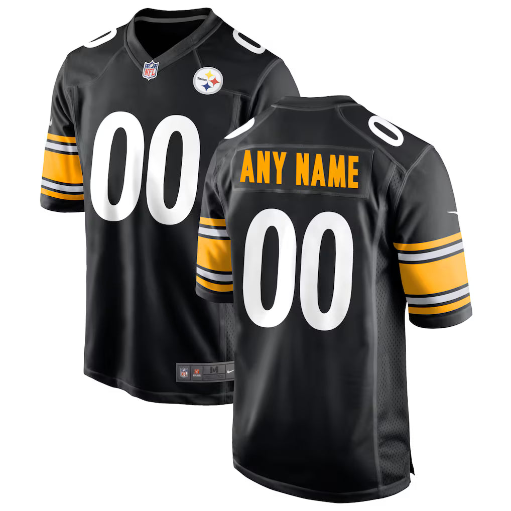 Custom Pittsburgh Steelers Jersey - Black