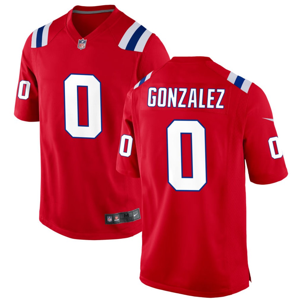 Christian Gonzalez New England Patriots Jersey - Red