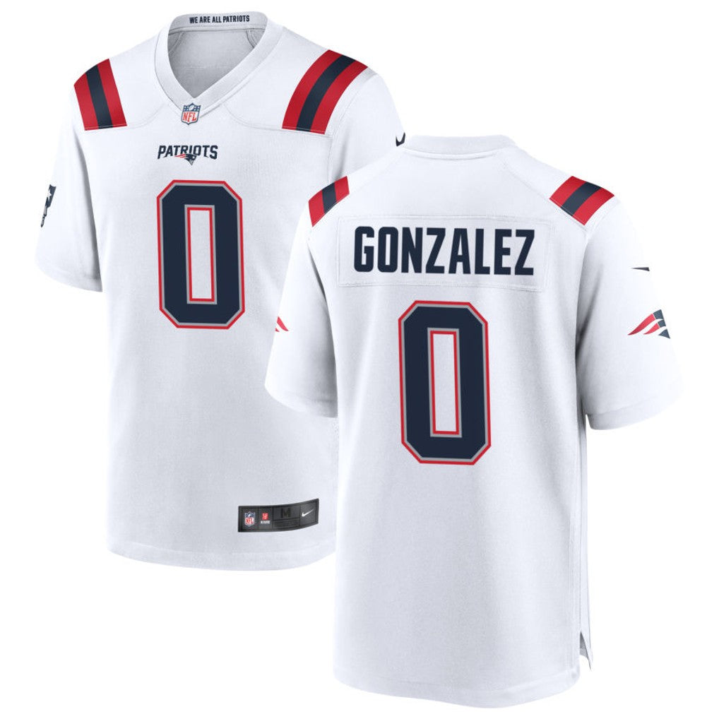 Christian Gonzalez New England Patriots Jersey - White