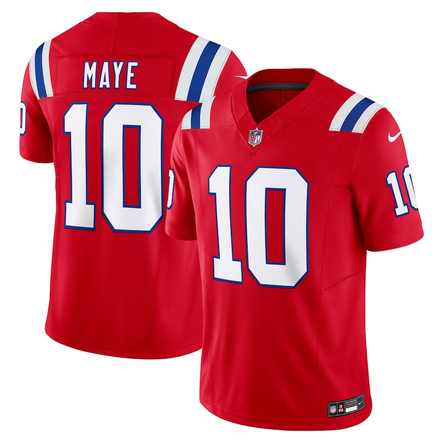 Drake Maye New England Patriots Alternate Jersey - Red