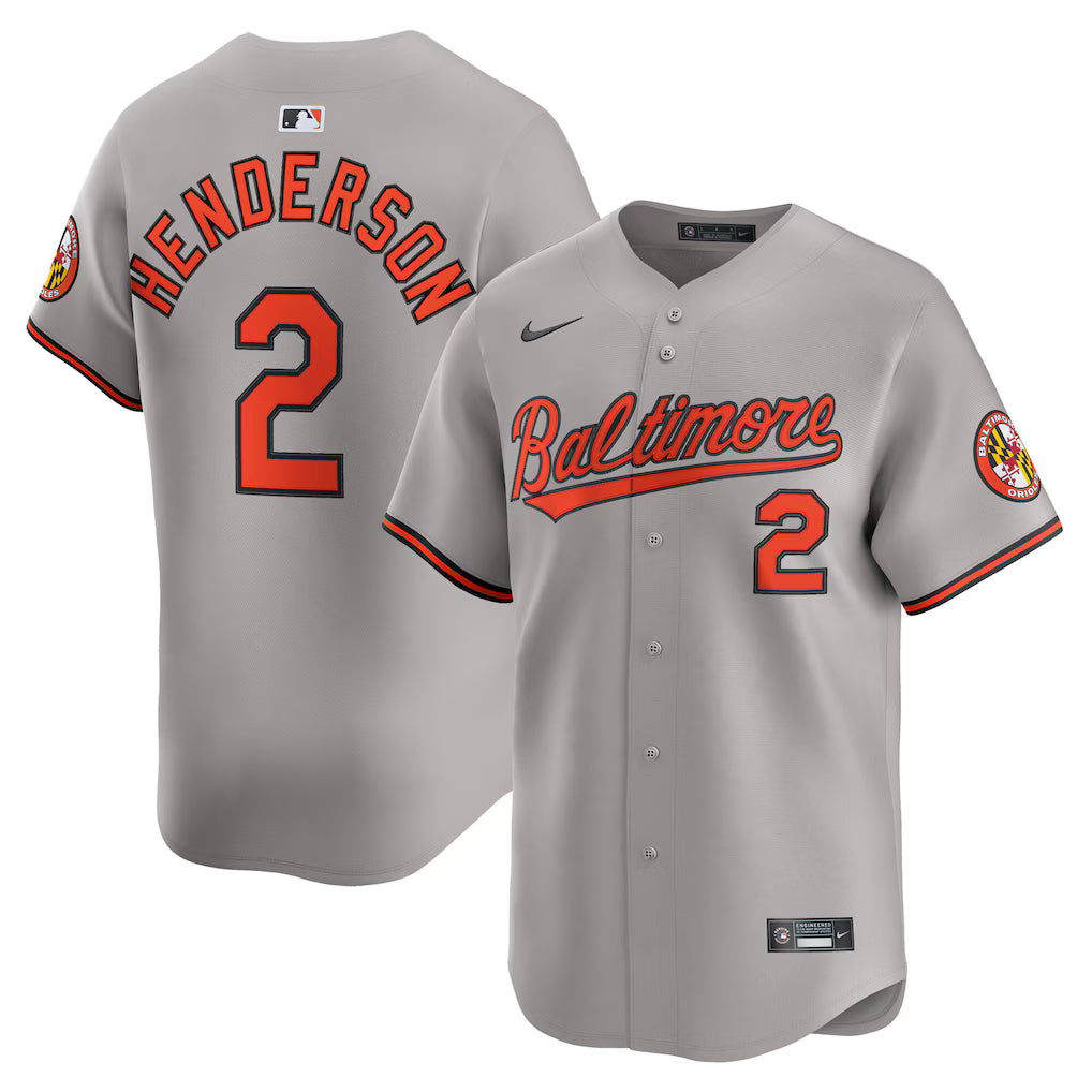 Gunnar Henderson Baltimore Orioles Road Jersey - Gray
