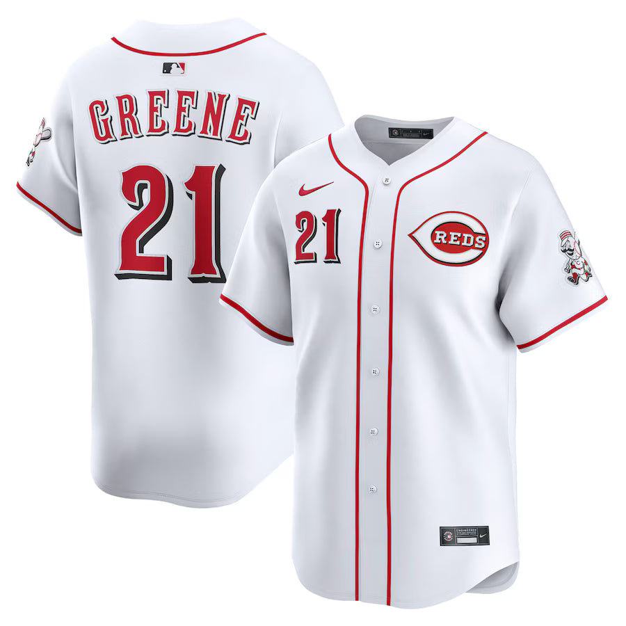 Hunter Greene Cincinnati Reds Home Jersey - White