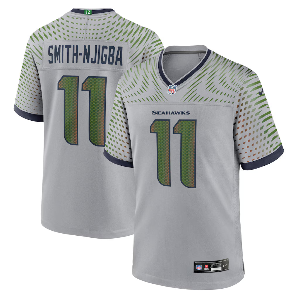 Jaxon Smith-Njigba Seattle Seahawks 2025 Rivalries Collection Jersey - Wolf Grey