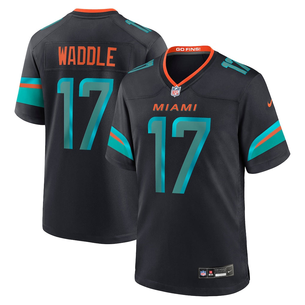 Jaylen Waddle Miami Dolphins 2025 Rivalries Collection Jersey - Pitch Blue