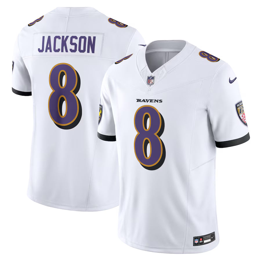 Lamar Jackson Baltimore Ravens Jersey - White