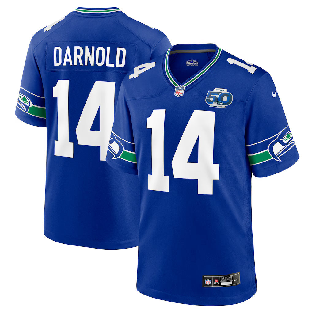 Sam Darnold Seattle Seahawks Alternate 50th Season Jersey - Royal