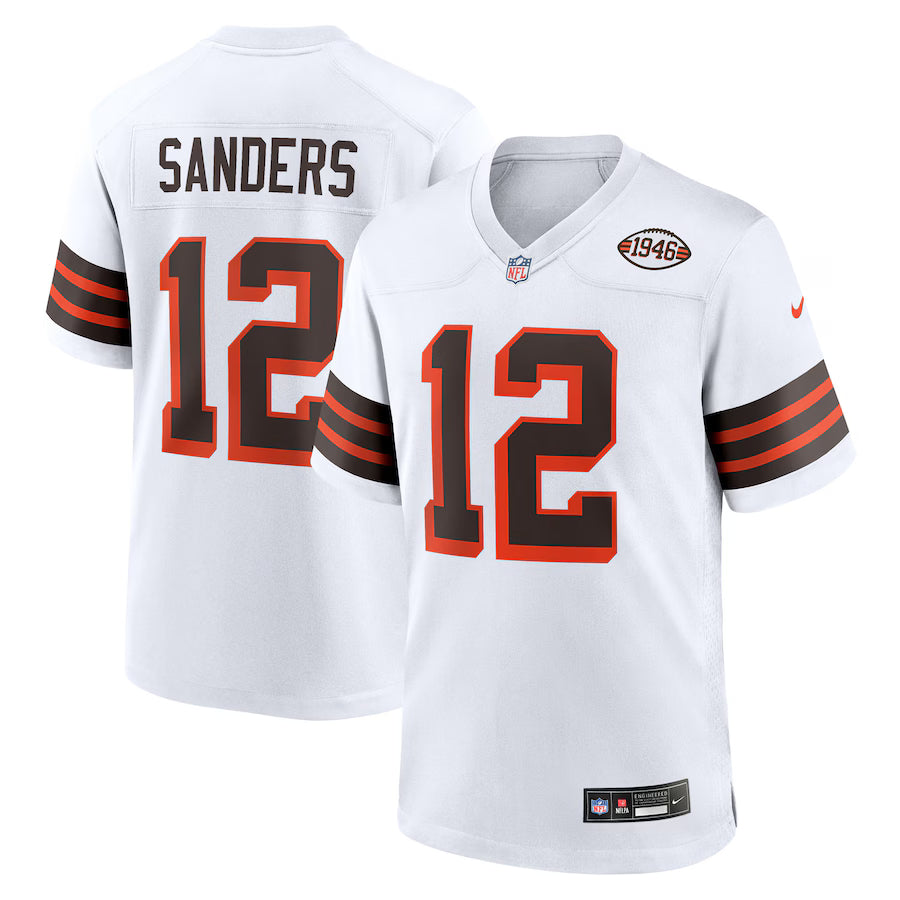 Shedeur Sanders Cleveland Browns 2025 NFL Draft 2nd Alternate Jersey - White