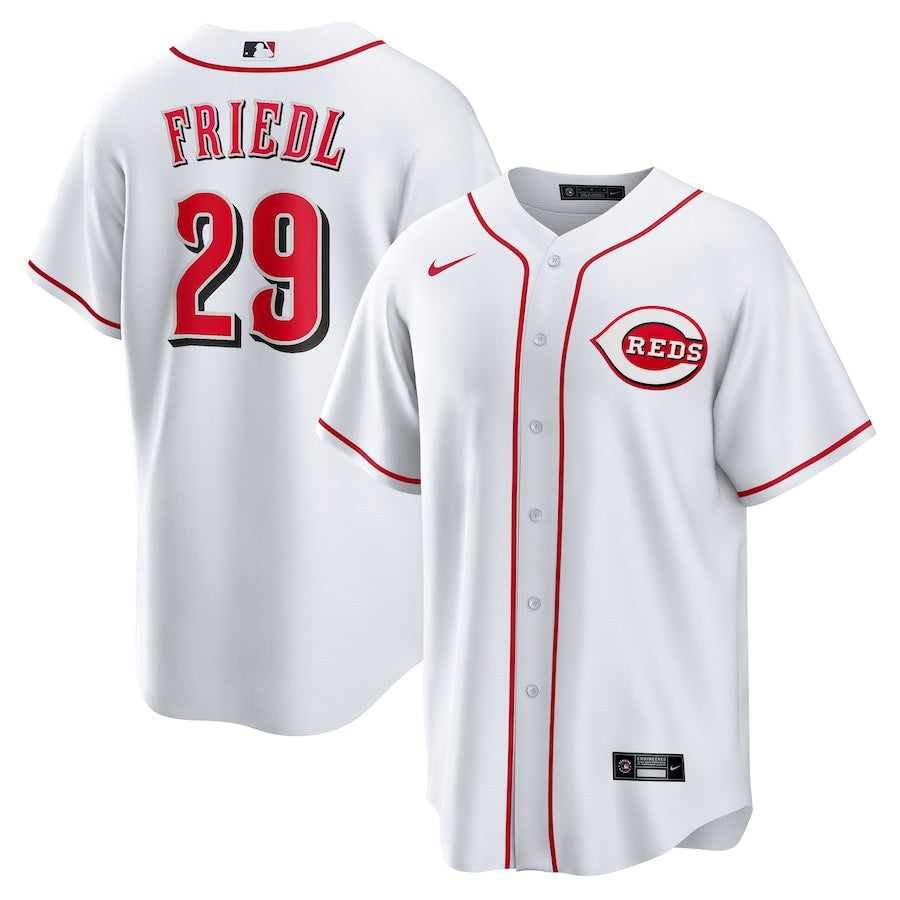 TJ Friedl Cincinnati Reds Home Jersey - White