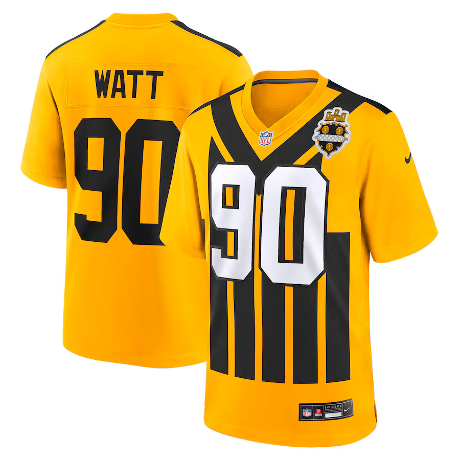 T.J. Watt Pittsburgh Steelers Alternate 1933 Throwback Jersey - Gold