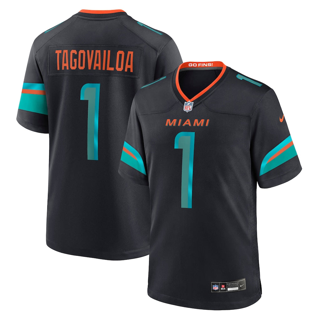 Tua Tagovailoa Miami Dolphins 2025 Rivalries Collection Game Jersey - Pitch Blue