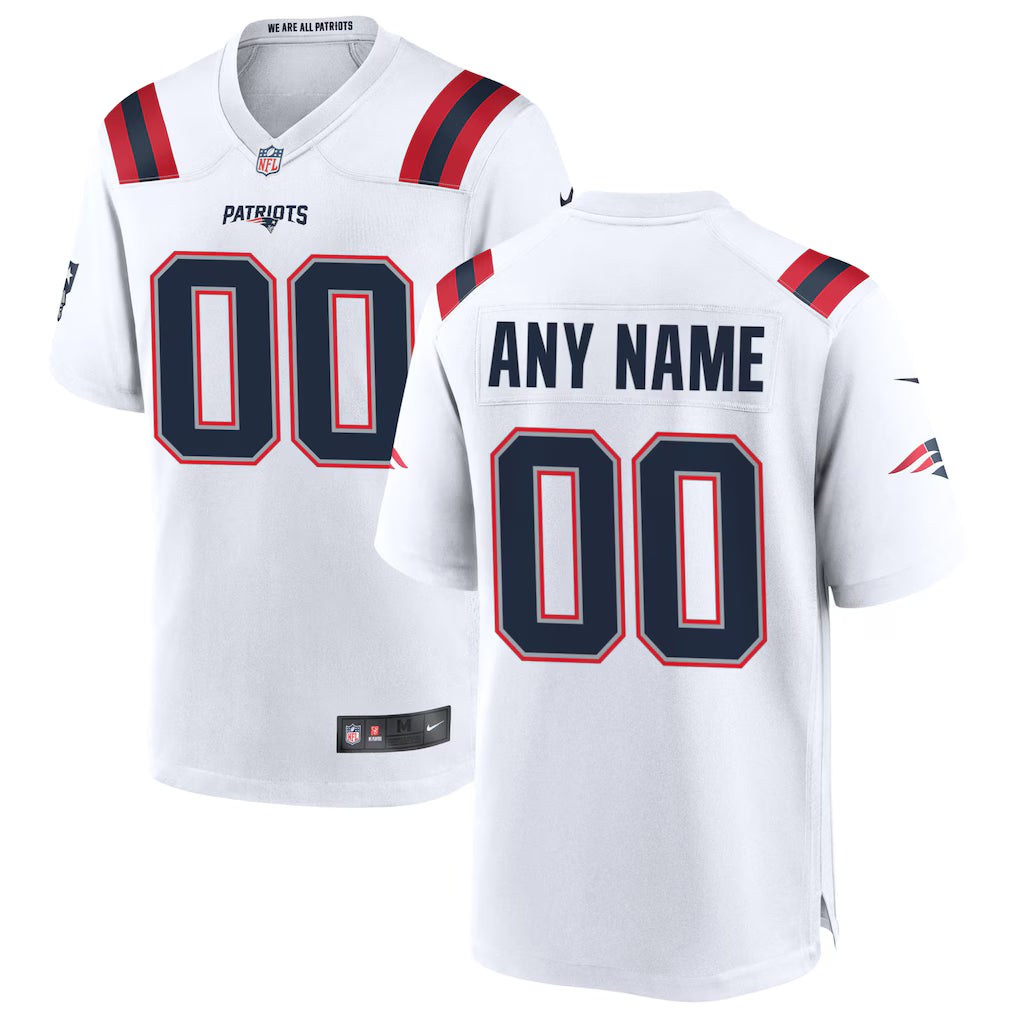 Custom New England Patriots Jersey - White