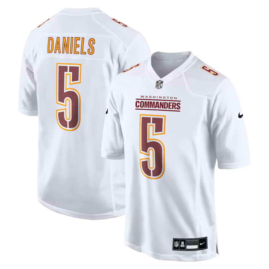 Jayden Daniels Washington Commanders Jersey - Tundra White
