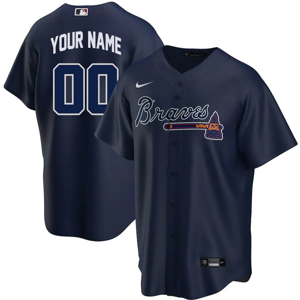 Custom Atlanta Braves Jersey - Navy