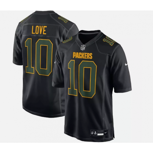 Jordan Love Green Bay Packers Jersey - Carbon Black
