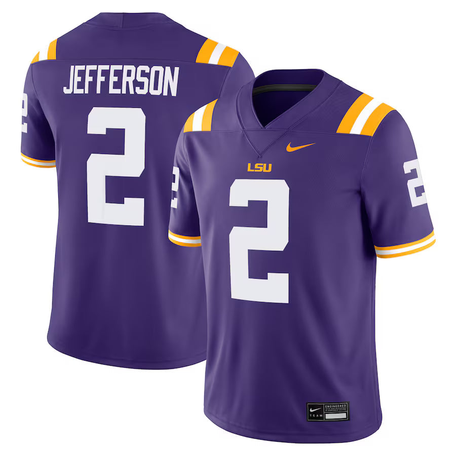 Justin Jefferson LSU Tigers Alumni Jersey - Purple