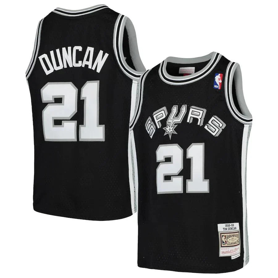 Tim Duncan San Antonio Spurs Hardwood Classics 1998/99 Jersey - Black