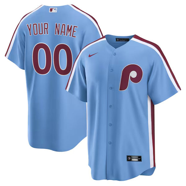 Custom Philadelphia Phillies Alternate Jersey – Powder Blue