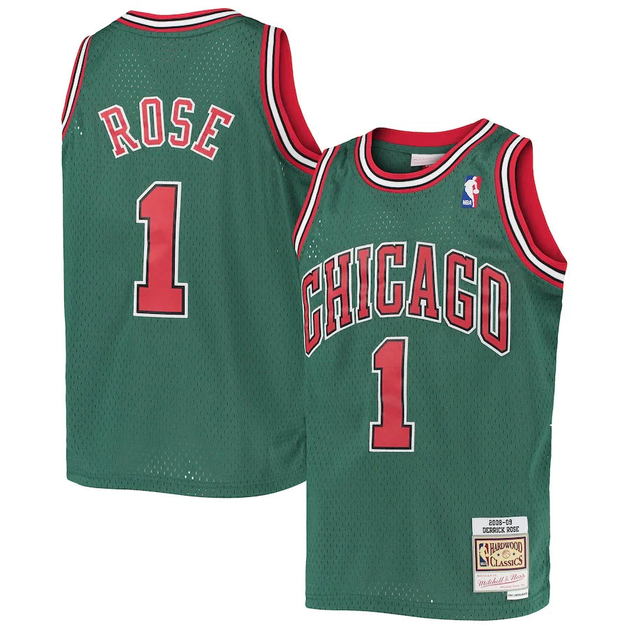 Derrick Rose Chicago Bulls 2008/09 Hardwood Classics Jersey - Green
