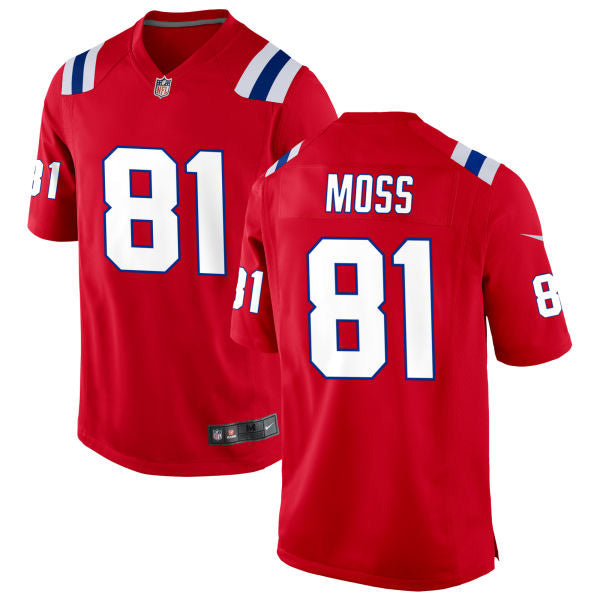 Randy Moss New England Patriots Alternate Retired Player Jersey - Red
