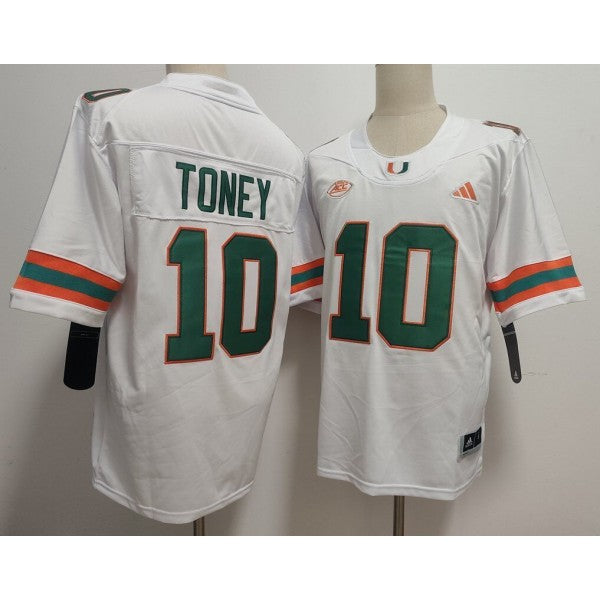 Malachi Toney Miami Hurricanes Jersey - White
