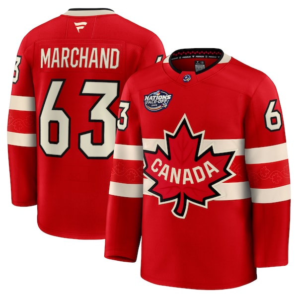 Brad Marchand Canada 2025 4 Nations Face-Off Premium Jersey - Red