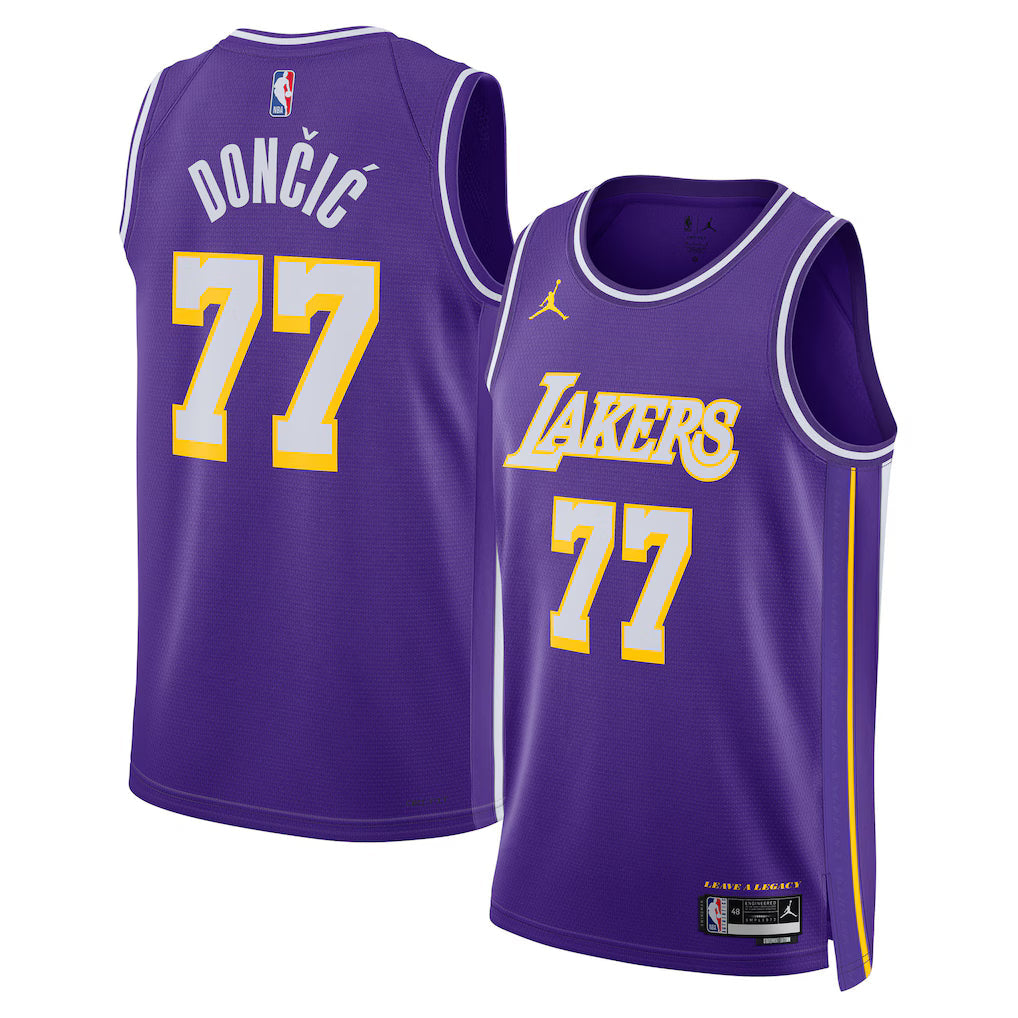 Luka Dončić Los Angeles Lakers Unisex Swingman Jersey - Statement Edition - Purple
