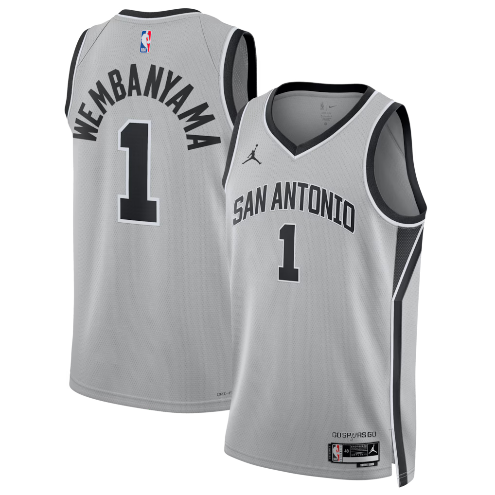 Victor Wembanyama San Antonio Spurs Unisex Swingman Jersey - Statement Edition - Silver